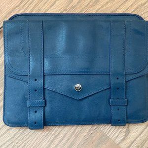 Proenza Schouler PS1 iPad Case Dark Blue Lambskin Leather